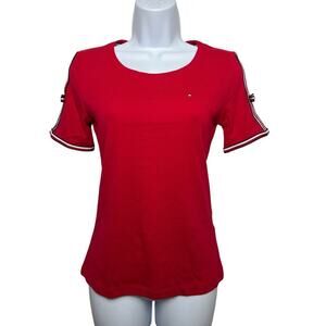 Tommy Hilfiger Women's Tie-Sleeve Cotton Top